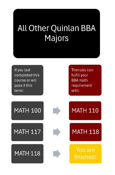 New Math flowchart for all other majors.